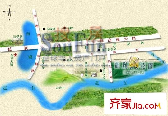 龍胤花園一期交通圖