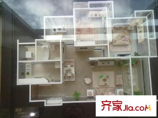 新天陽光花園戶型圖橙堡戶型3 2室1廳1衛(wèi)1廚