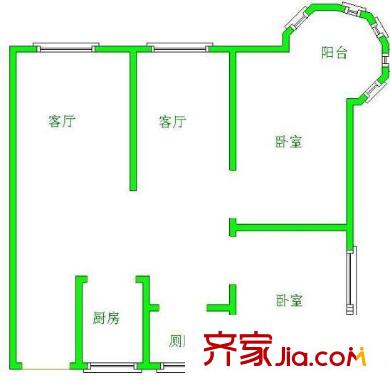 中天花園陽光玉蘭 5室 戶型圖