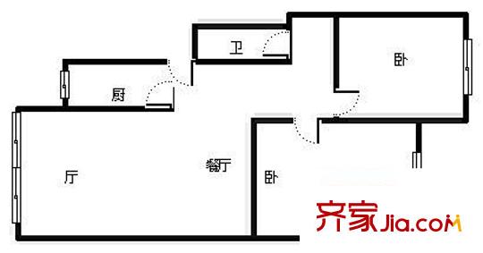 永樂小區(qū) 2室 戶型圖