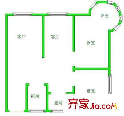 中天花園陽光玉蘭 5室 戶型圖