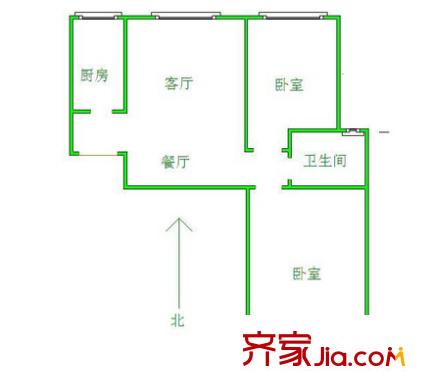 合群路清真街對面小區(qū) 戶型圖 2