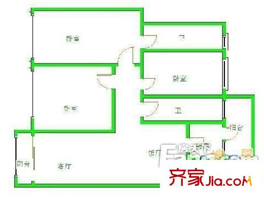  陽關(guān)小區(qū) 3室 戶型圖