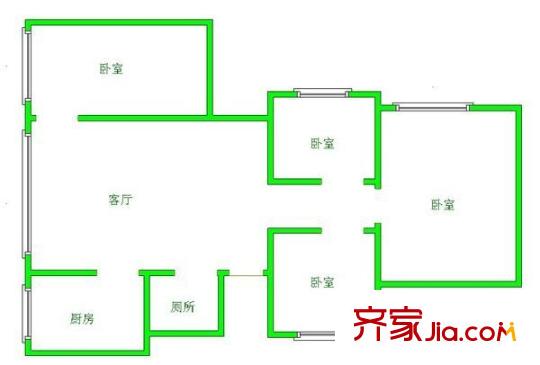 永樂(lè)小區(qū) 4室 戶型圖