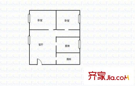 永樂小區(qū) 2室 戶型圖