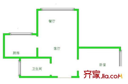 永樂小區(qū) 1室 戶型圖