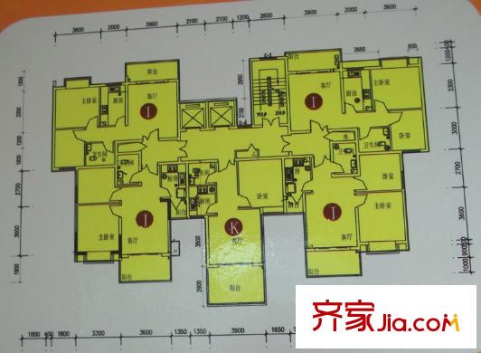 康城花園戶型圖A戶型 2室1廳1衛(wèi)1廚