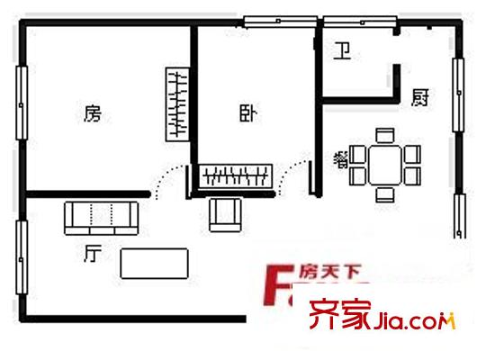 康發(fā)大廈 2室 戶型圖
