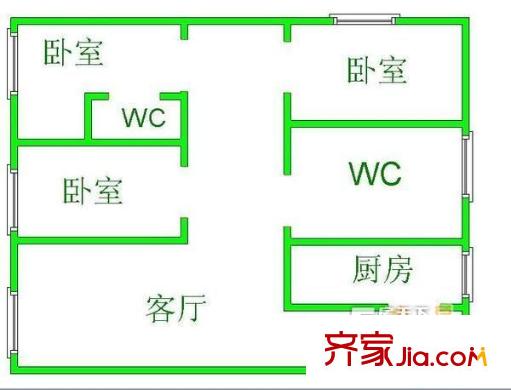 香港城 3室 戶型圖