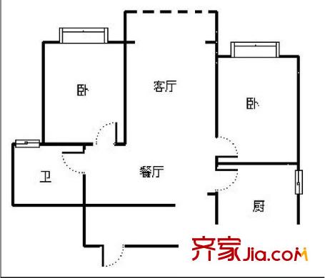 世紀(jì)城龍福苑 3室 戶型圖