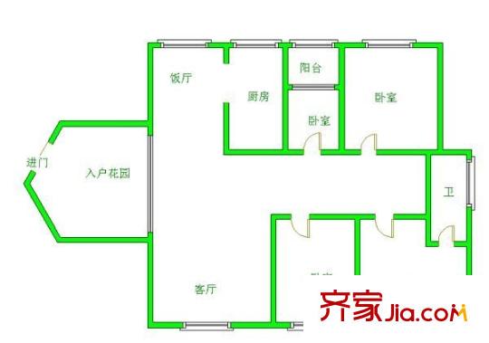 碧海觀山 3室 戶(hù)型圖