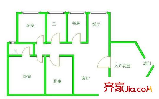 碧海觀山 4室 戶(hù)型圖