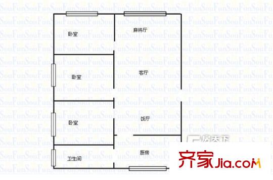 寶山北路石油小區(qū)戶型圖01 