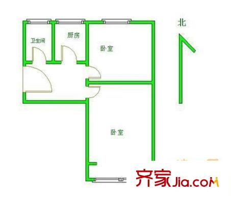 寶山北路石油小區(qū)戶型圖石油小區(qū) 戶型圖 2室1廳1衛(wèi)1廚