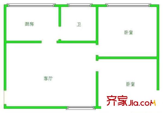 康發(fā)大廈 2室 戶型圖