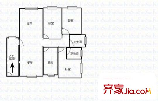 碧海觀山 3室 戶(hù)型圖