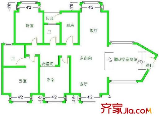 碧海觀山 3室 戶(hù)型圖