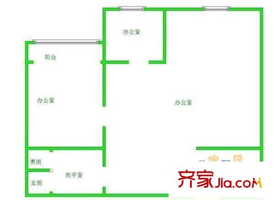 香港城 2室 戶型圖