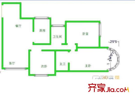 香港城 3室 戶型圖