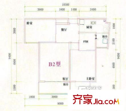 貴安花園戶型圖01 
