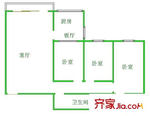 常立花園 3室 戶型圖
