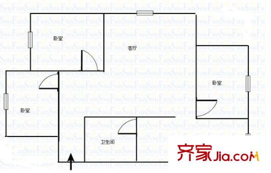 中天花園茶花園 3室 戶型圖