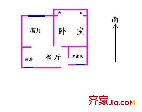 中天花園茶花園 1室 戶型圖