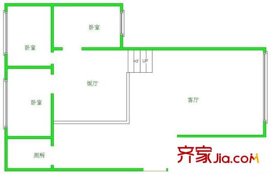 友誼花園 3室 戶型圖