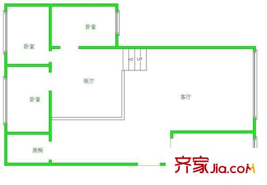 友誼花園 3室 戶型圖