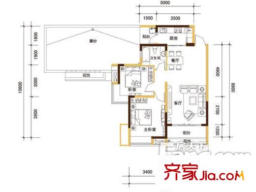 黔靈湖濱苑戶型圖04 
