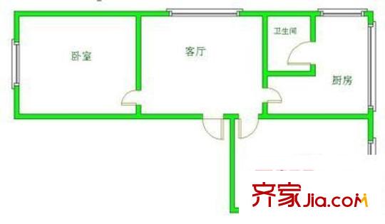 吉祥小區(qū) 2室 戶型圖