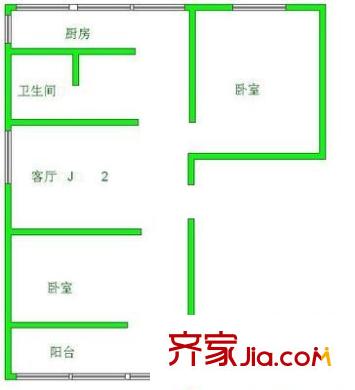 吉祥小區(qū) 2室 戶型圖