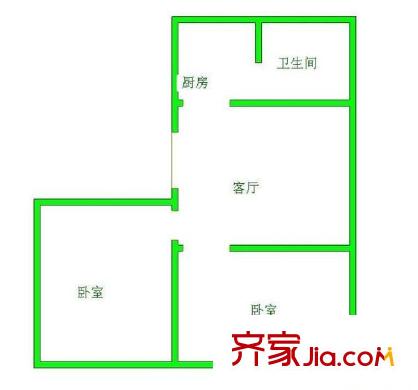 吉祥小區(qū) 2室 戶(hù)型圖