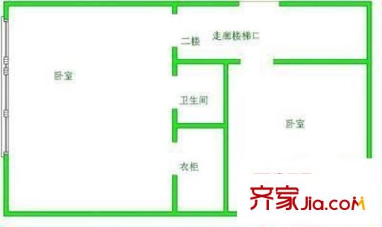 貴開(kāi)路鐵橋景泰花園 3室 戶型圖
