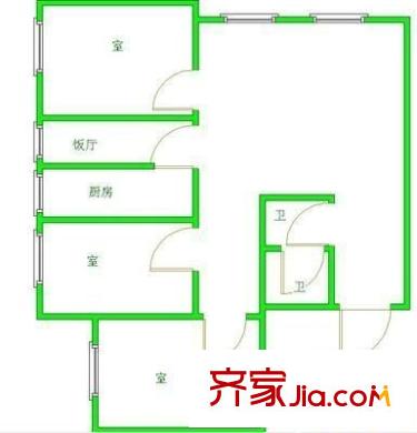 貴開花園 3室 戶型圖