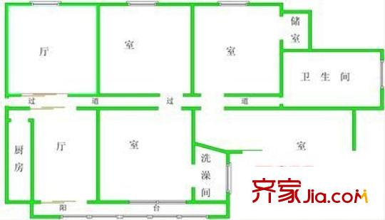 貴開花園 4室 戶型圖