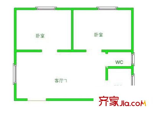 貴開(kāi)花園 2室 戶(hù)型圖