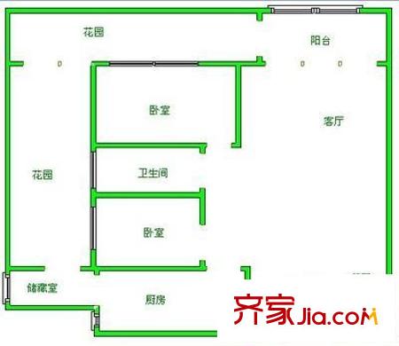 溫泉花園 2室 戶型圖