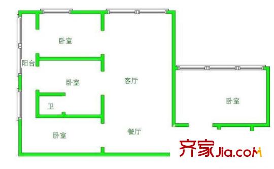 文昌北路小區(qū) 4室 戶型圖