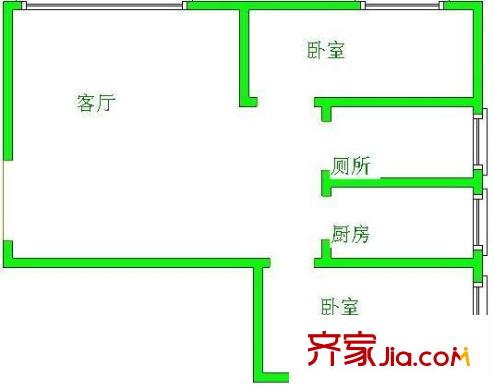 小十字小區(qū)房 3室 戶型圖