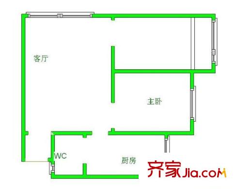 中天花園茶花園 2室 戶型圖