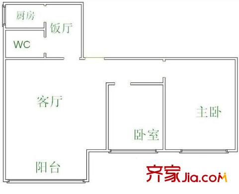 市西路中段小區(qū) 戶型圖 2
