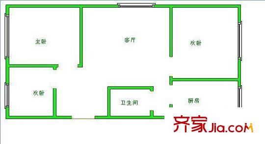 中天花園桂花園 3室 戶型圖