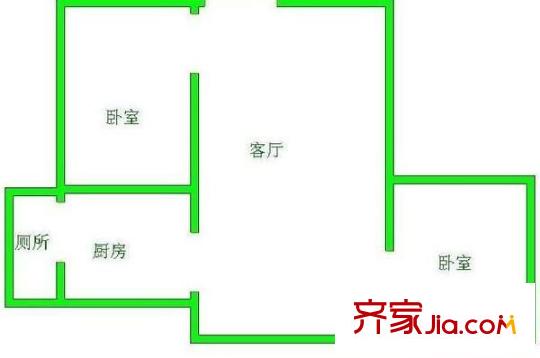 交通巷 2室 戶型圖