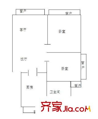 交通巷 2室 戶型圖
