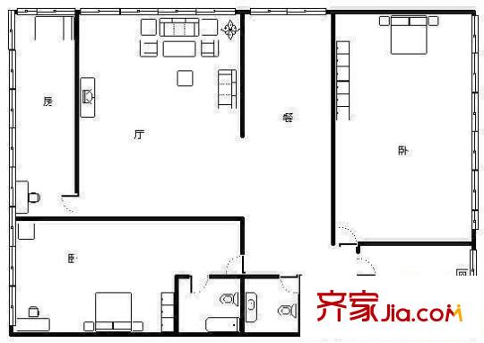 常立花園 6室 戶(hù)型圖