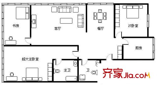 常立花園 5室 戶(hù)型圖