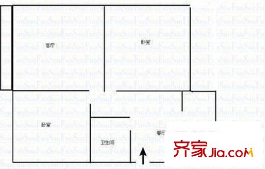 東山巷小區(qū) 2室 戶型圖