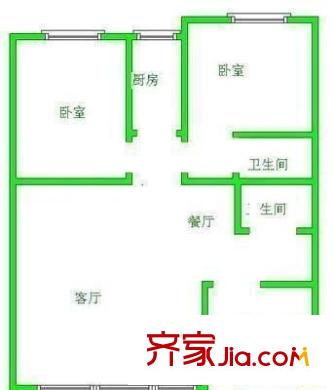 友誼花園 3室 戶型圖