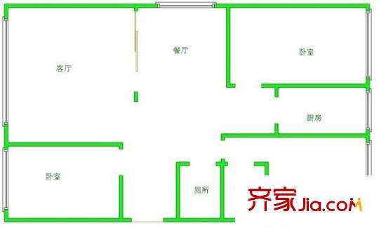 友誼花園 3室 戶型圖